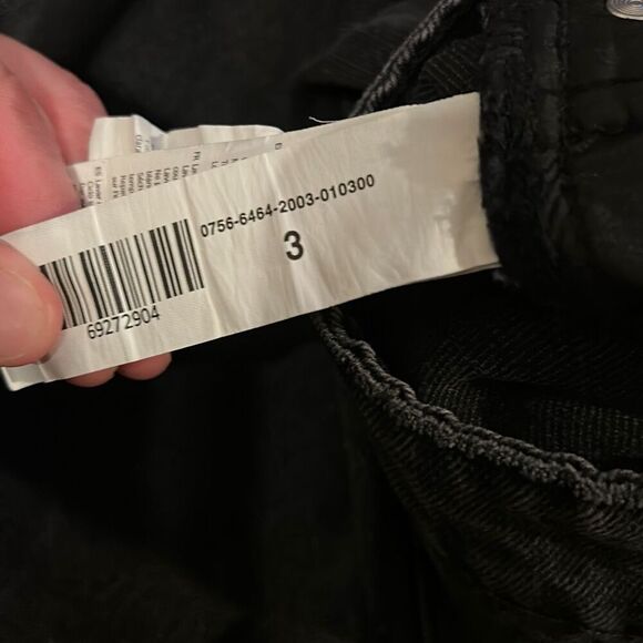 Refuge Jeans Womens Size 26 (3) Black Raw Hem High Waist Super Wide Leg Preloved - Picture 5 of 6